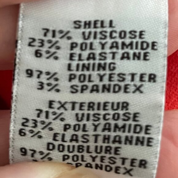 Diane von Furstenberg Designer Slvless Viscose Polyamide Dress Orange Sz 12 - Picture 10 of 13